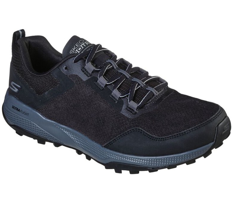 Skechers Gorun Pure Trail - Mens Running Shoes Black/Grey [AU-QR2409]